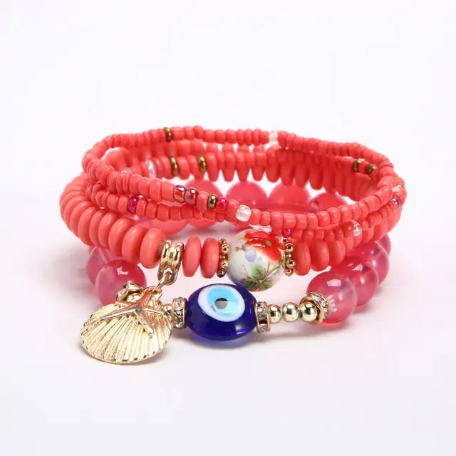 Multilayer Elastic Weave Bracelet