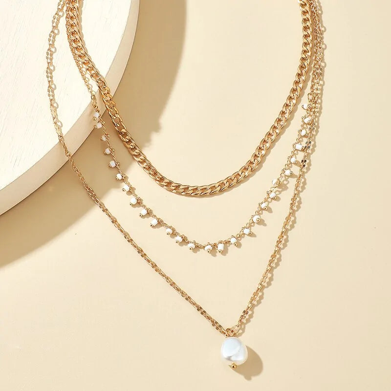 Majorelle Bohemian Pearl Pendant Necklace