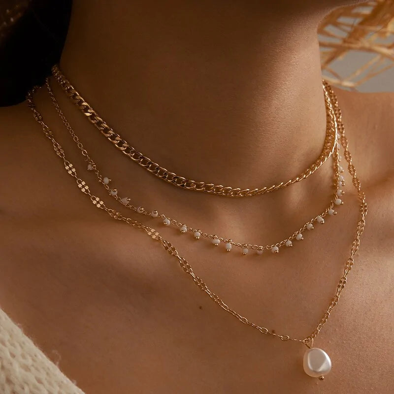 Majorelle Bohemian Pearl Pendant Necklace