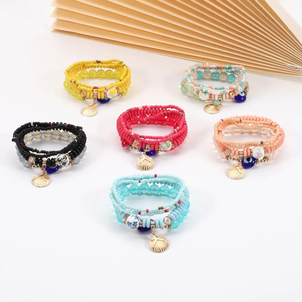 Multilayer Elastic Weave Bracelet