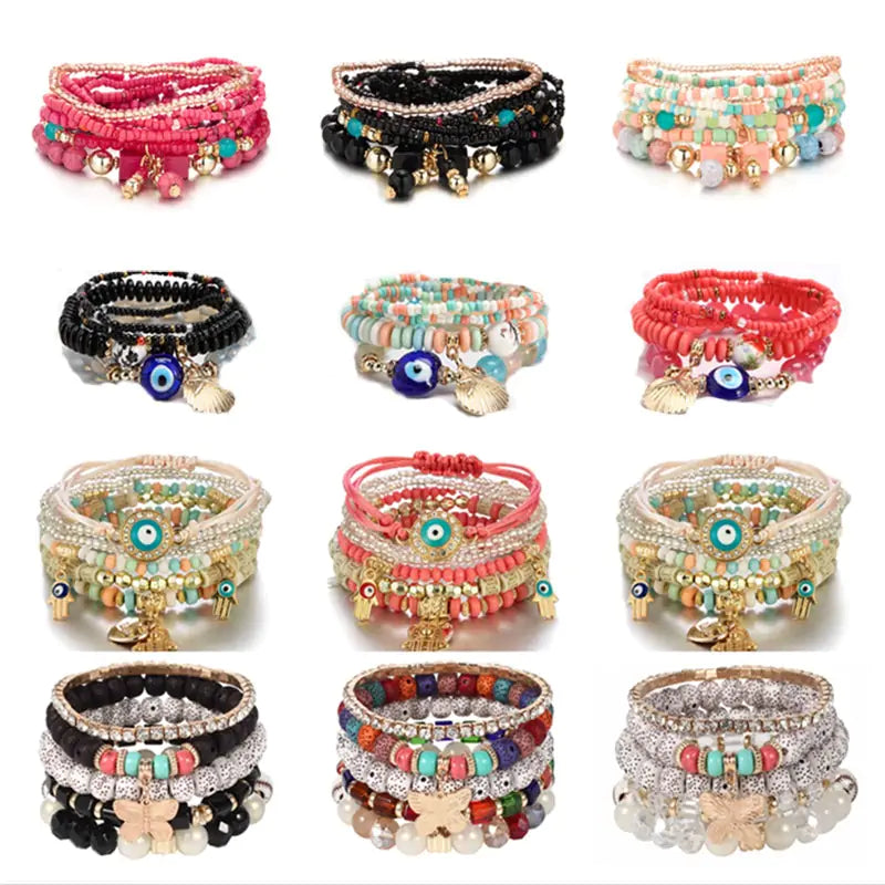 Multilayer Elastic Weave Bracelet