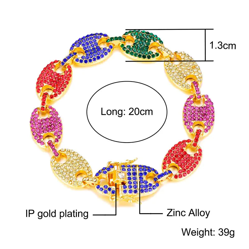 Majorelle Multicolor Iced Out Bracelets