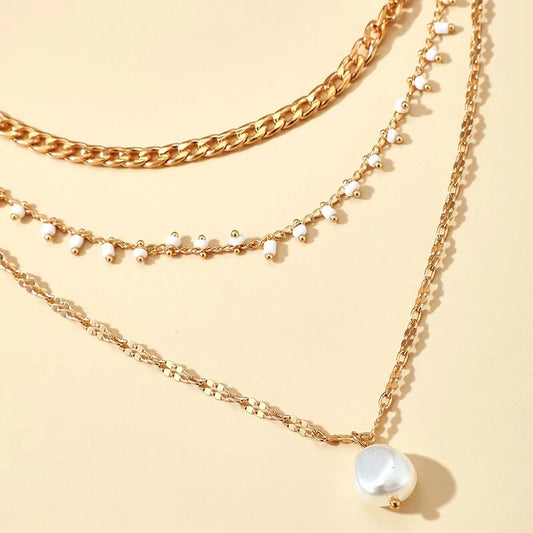 Majorelle Bohemian Pearl Pendant Necklace