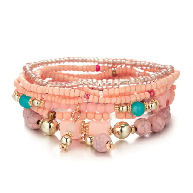 Multilayer Elastic Weave Bracelet