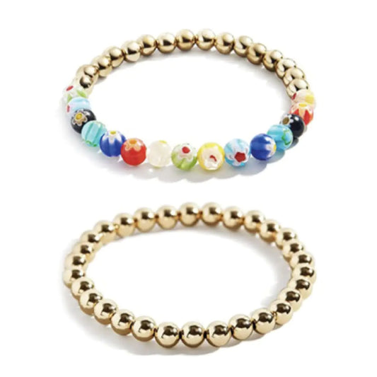 Majorelle Colorful clear glass beads Bracelet