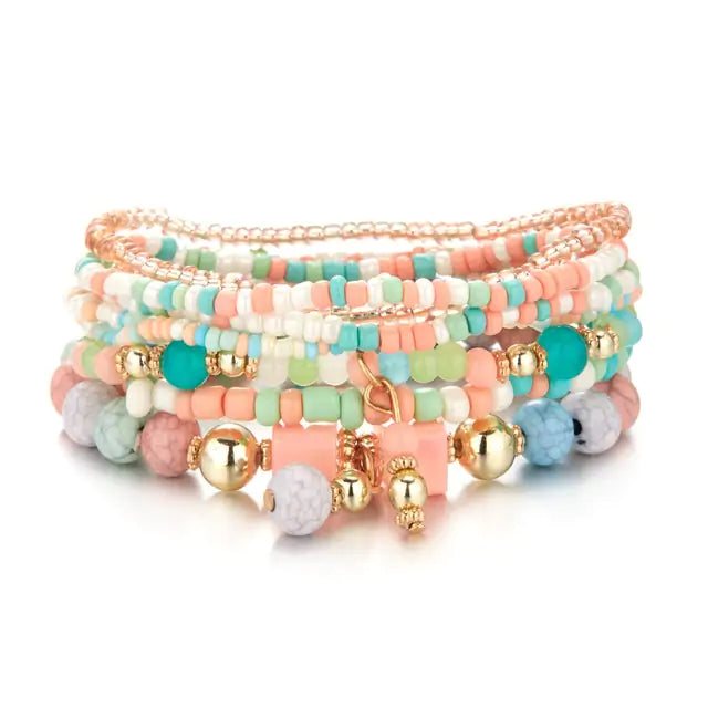 Multilayer Elastic Weave Bracelet