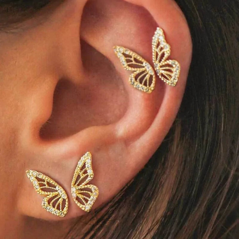 Majorelle Butterfly Wing Stud Earrings