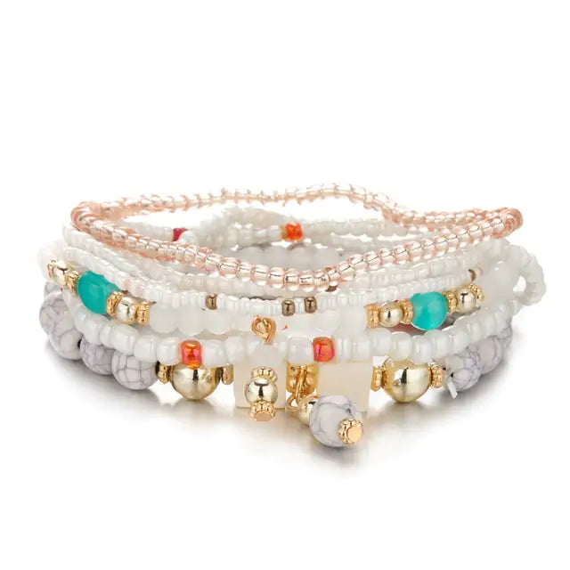 Multilayer Elastic Weave Bracelet