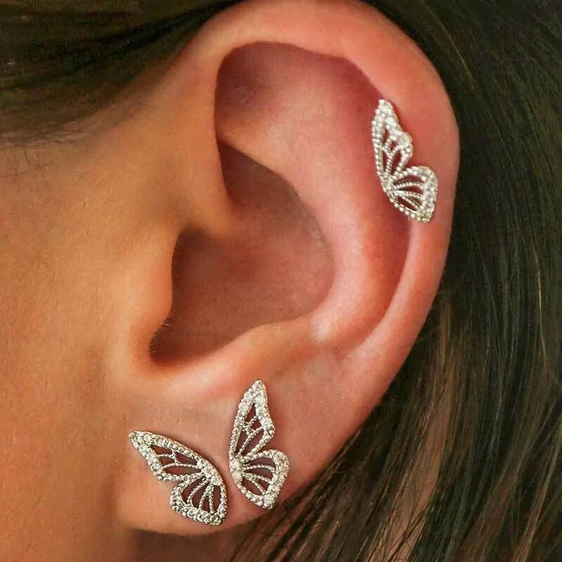 Majorelle Butterfly Wing Stud Earrings