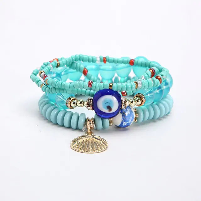 Multilayer Elastic Weave Bracelet