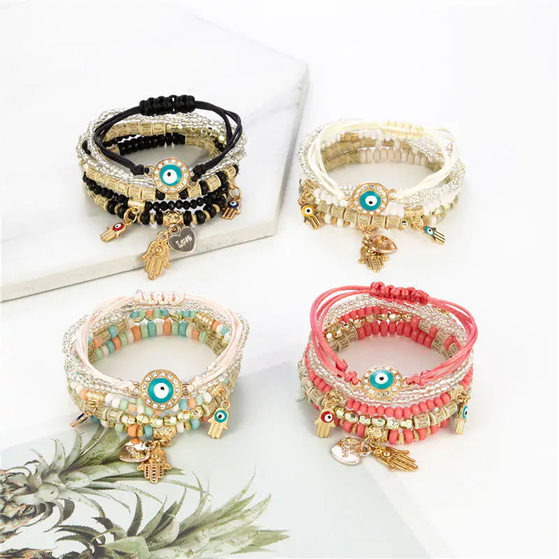 Multilayer Elastic Weave Bracelet