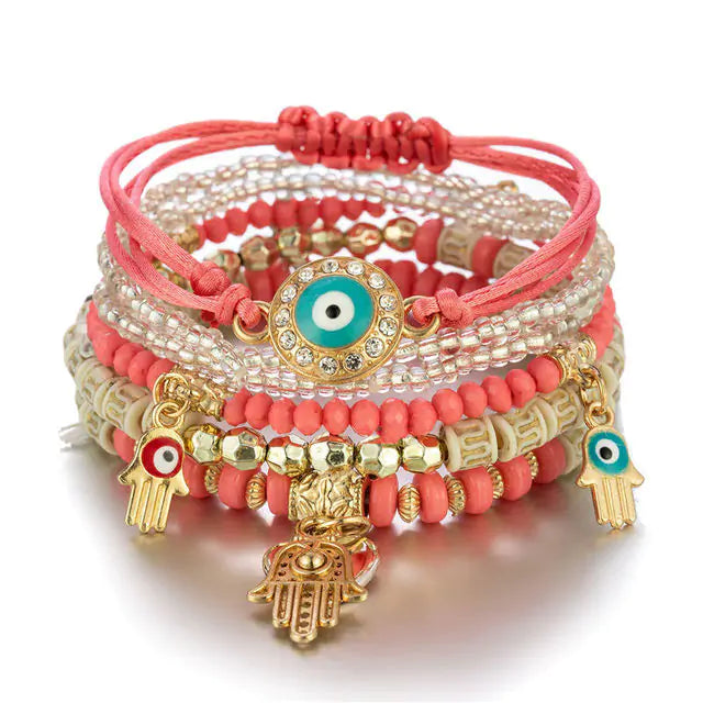 Multilayer Elastic Weave Bracelet