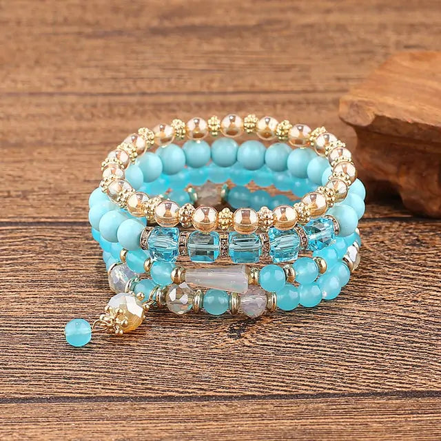 Multilayer Elastic Weave Bracelet