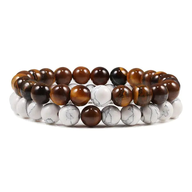 Majorelle Tiger Eye Beads Bracelets