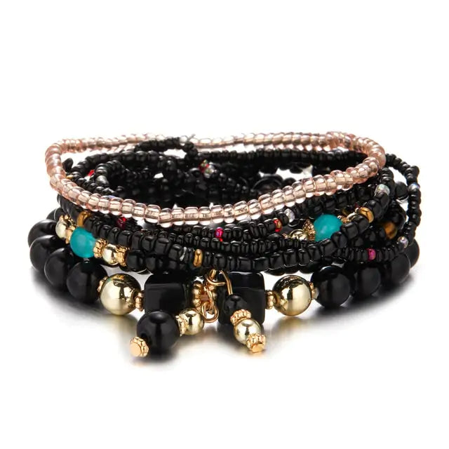 Multilayer Elastic Weave Bracelet