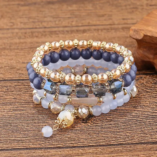 Multilayer Elastic Weave Bracelet