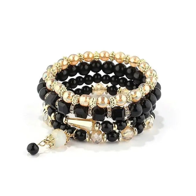 Multilayer Elastic Weave Bracelet