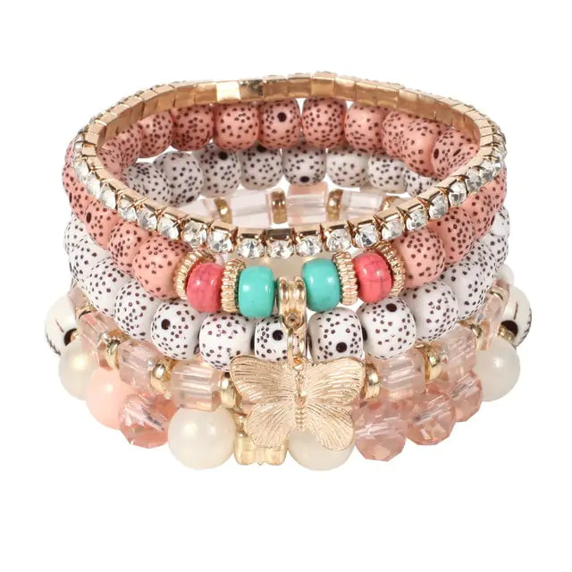 Multilayer Elastic Weave Bracelet