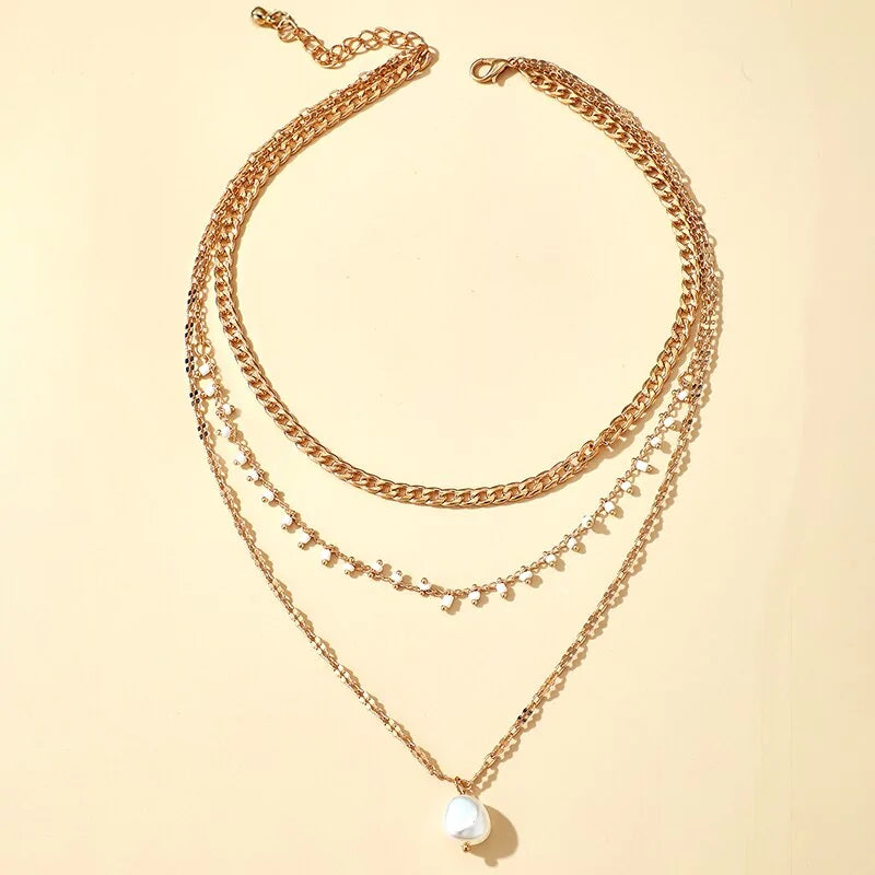 Majorelle Bohemian Pearl Pendant Necklace