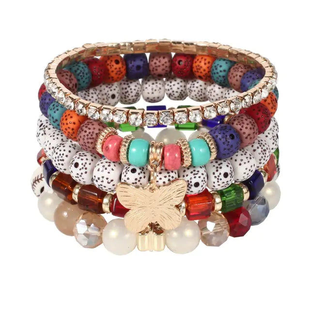 Multilayer Elastic Weave Bracelet