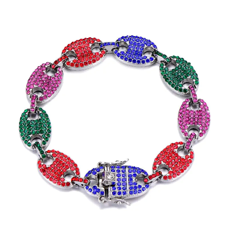 Majorelle Multicolor Iced Out Bracelets