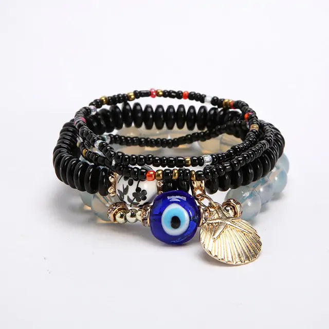 Multilayer Elastic Weave Bracelet