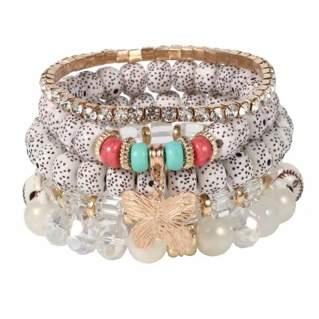 Multilayer Elastic Weave Bracelet