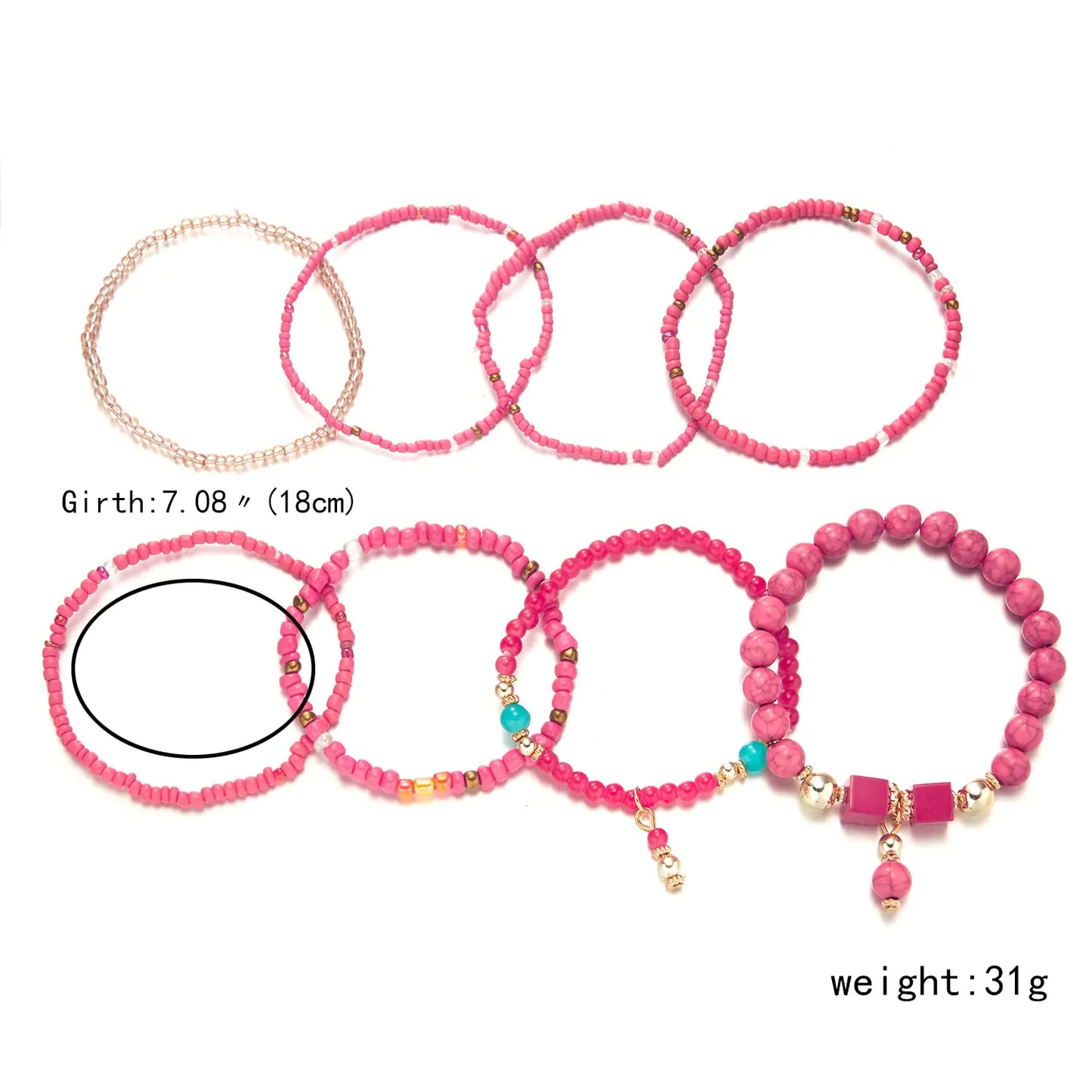 Multilayer Elastic Weave Bracelet